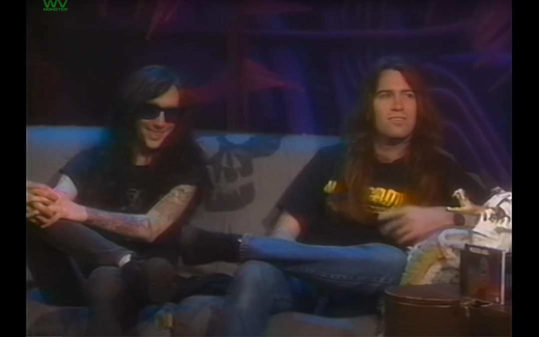 Brad Divens and Shanon Larkin from Wrathchild America on the Headbangers Ball (1991) | HD